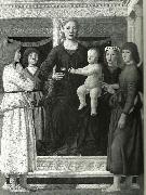 Piero della Francesca madonna and chold enthroned between four angels oil painting artist